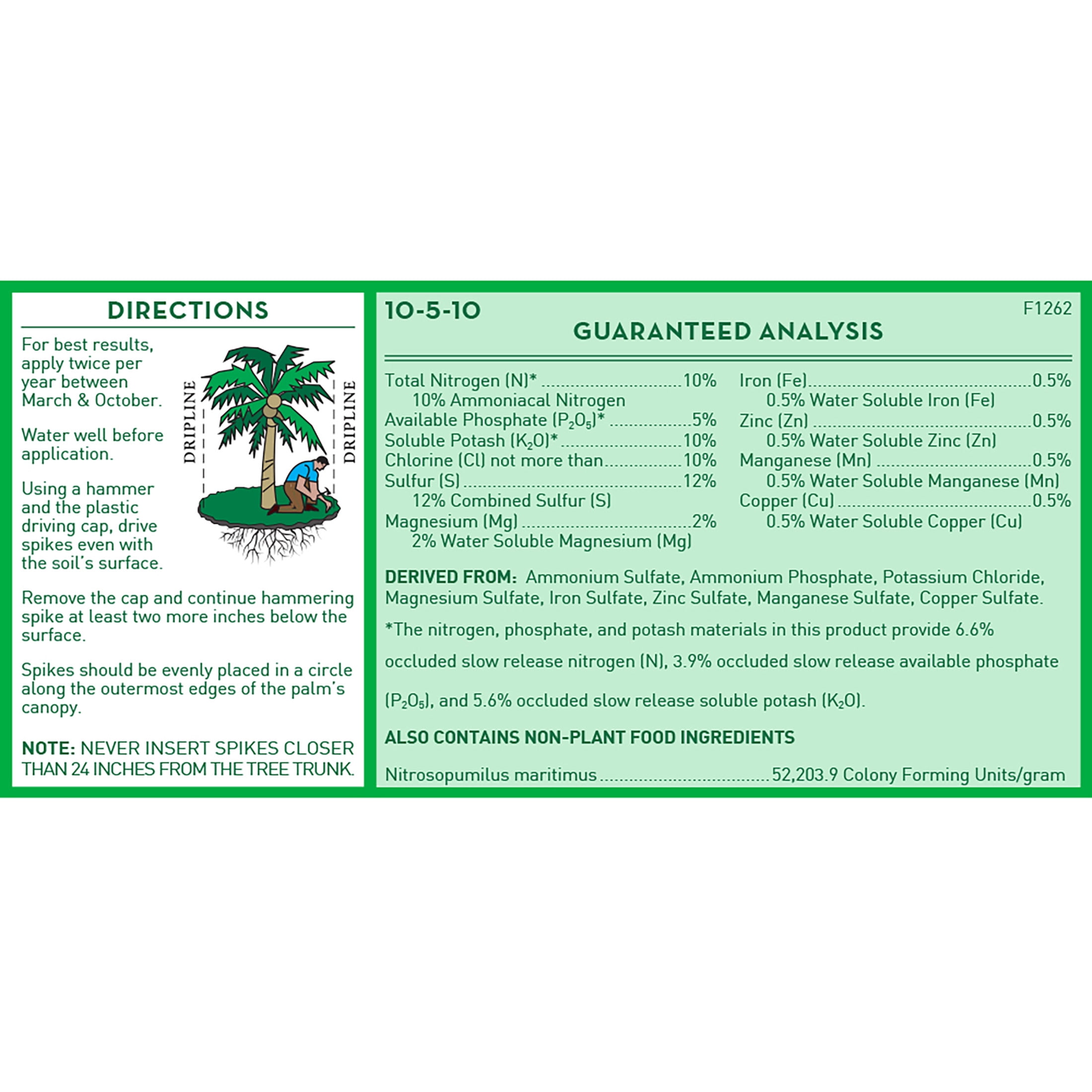 (2 pack) Jobe's Slow Release Palm Tree and Plant Fertilizer Spikes, 5 Count