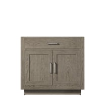 Abbey 36 in W x 22 in D Grey Oak Single Bath Vanity