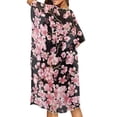 thumbnail image 4 of Xoenoiee Cherry Blossom Print Lightweight Summer Cardigan for Women Half Sleeve Kimonos Loose Open Front Cover Ups Swimwear for Beach Vacation Travel, 4 of 7