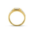 thumbnail image 3 of Mia Diamonds 14kt Two-tone Gold Mens Princess Diamond Ribbed Cluster Ring 1/4 Cttw, 3 of 4
