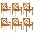thumbnail image 5 of vidaXL 7 Piece Garden Dining Set Solid Wood Acacia, 5 of 5