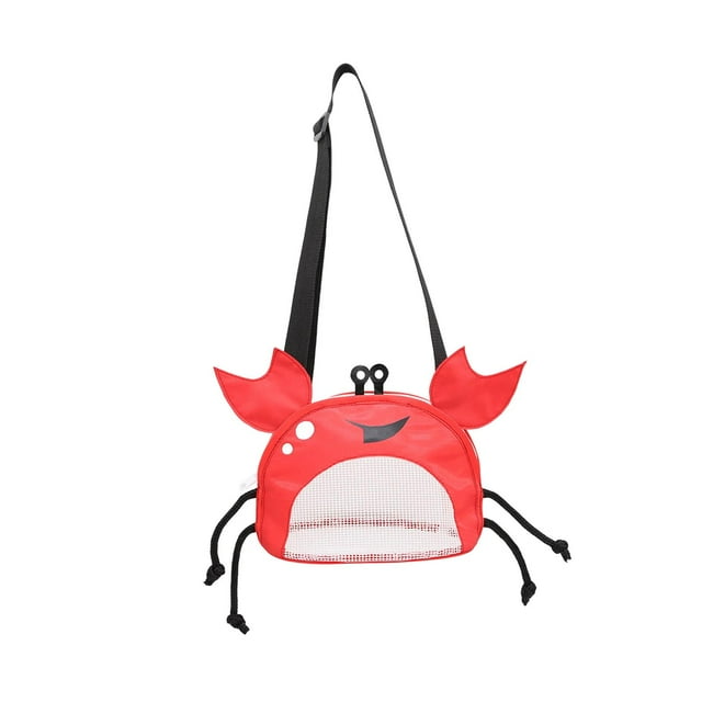 Bolsa de malla de playa perfecl concha para niños Rojo