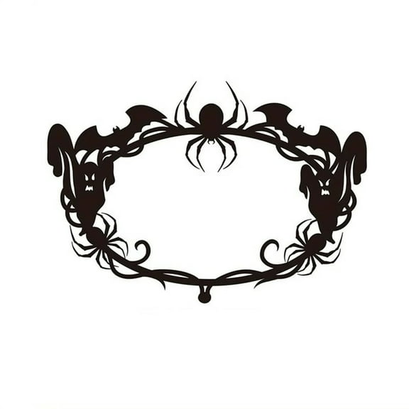 13.78×9.58 Inches Halloween Metal Wreath Home Decoration Halloween Door Decoration Spider Bats Decoration Frame Day of The Gifts