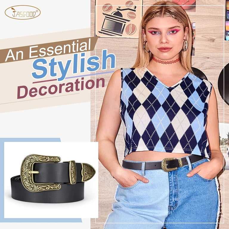 Women Plus Size Leather Belt Ladies Western Vintage Style  display picture 1