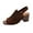 Brown, variant on RUIYANQI Women's Leather Pointed Toe Ankle Boots - Chunky Heel Buckle Strap Booties, Trendy Rhinestone - Decorated Party Shoes, Stylish Side - Zip Dress Pumps, Comfortable Winter Evening Footwear
