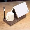 thumbnail image 5 of Wooden Triangular Reading Stand with Cup Holder and Page Holder – Solid Wood Book Holder for Desk, Bedside, and Sofa Use, 5 of 8