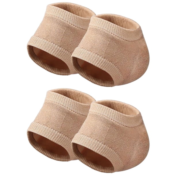 FELTECHELECTR 2 pares de protectores para talones agrietados, fundas elásticas para talón y calcetines cómodos para el talón.
