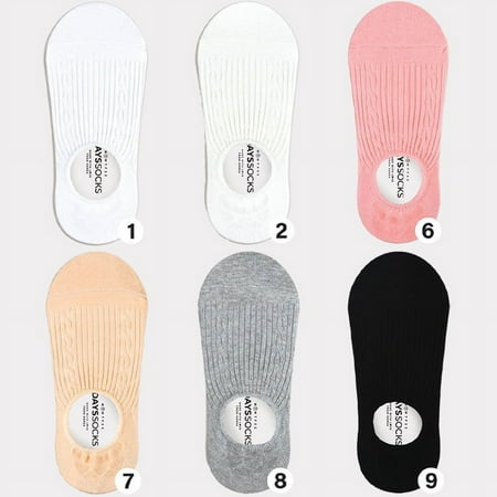 

Women s No Show Basic Color Socks - 6 Pair Set