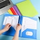 thumbnail image 3 of Carpeta de archivos con diseño de doble bolsillo, de plástico, con tarjetero, tamaño carta, 3 of 8