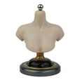 thumbnail image 3 of Support de Buste pour Poupée Modèle Demi Tête de Poupée Base de Buste Sculptante Plateforme Modèle en PVC pour Perruques Femme, 3 of 7