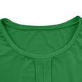 thumbnail image 4 of Miluxas Pleated Tank Tops for Women Crew Neck Sleeveless Dressy Casual Work Tank Top Summer Army Green L(L), 4 of 7