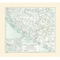 thumbnail image 2 of Baedeker 16x15 Gold Ornate Wood Framed with Double Matting Museum Art Print Titled - Europe Bosnia Dalmatia - Baedeker 1896, 2 of 4