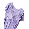 thumbnail image 3 of SHEMALL Women's Nightdress With Chest Pad Nightgown Short Sleeve Sleepwear, 3 of 4