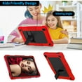 thumbnail image 5 of FIEWESEY for Walmart Onn 10.1 2024 Tablet Case for Onn 10.1 Gen 4 Case Shockproof Hybrid for Kid Kids Friendly Shell Case Built in Shoulder Strap Stand for Walmart Onn 10.1 2024 100135925 - RedBlack, 5 of 8