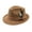 Khaki, variant on KMYY Men Fedora Hat Feather And Bow Decor Vintage Short Brim Felt Hat Women Panama Hat 1920s Floppy Hat for All-Day Wear