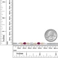 thumbnail image 4 of Gem Stone King 925 Silver and 10K Yellow Gold Lab Grown Diamond and Red Creaeted Ruby Bracelet for Women | 1.78 Cttw | Center Diamond 0.70 Ct | DEF Color | VVS-VS Clarity | Wheat Chain | 7.5 inches, 4 of 5