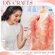 thumbnail image 4 of Cinta iridiscente plisada con volantes Ganeen, organza roja coral, 16 pulgadas, 4 of 6