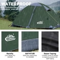 thumbnail image 3 of Tienda de campaña para mochileros Camppal impermeable y resistente al viento para 2 personas en verde, 3 of 9