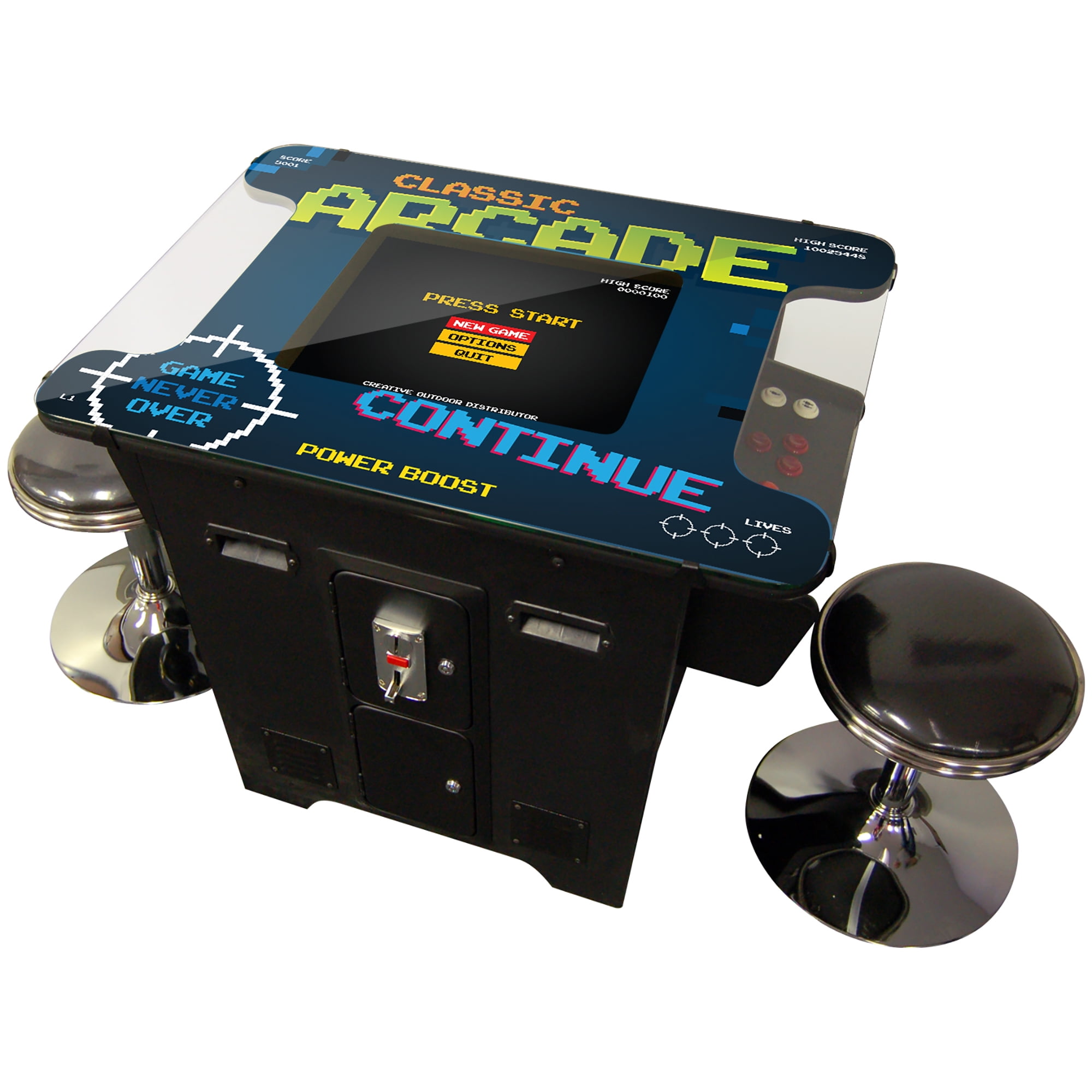 Cocktail Arcade Machine with 60 Classic Games 2 Joystick 19 Inch Screen 