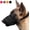 Black, variant on Philowng Soft Nylon Dog Muzzle for Medium Dogs, Breathable Air Mesh Mouth Guard
