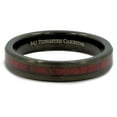 thumbnail image 4 of Metals Jewelry Men's / Women's 4mm Black Plated Tungsten Carbide Koa Wood Inlay Wedding Ring Comfort Fit Size 9.5, 4 of 7