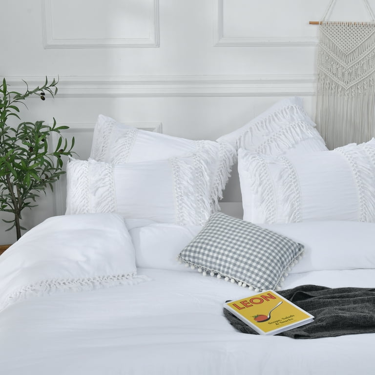 Dropship Boho Comforter Set, Boho Bedding Set With Tassel Fringe Design, 1 Aesthetic  Comforter And 2 Pillowshams to Sell Online at a Lower Price