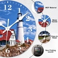 thumbnail image 2 of Wall Clock, Brown Wooden Board Silent Non Ticking Battery Operated Round Decorative Indoor Outdoor Clocks for Living Room Kitchen Bedroom Bathroom Patio 12", 2 of 6