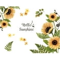 thumbnail image 3 of Farcauo 2 Set Wall Decals Peel and Stick Wall Stickers & Murals Sunflower Wall Decor Living Room Wall Stickers Decor for Bedroom Bathroom Wall Decals Yellow Flower Vinyl Kitchen Wall Murals, 3 of 5