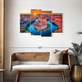 thumbnail image 3 of Elephant Stock Magic Horseshoe Bend Wall Art - Horizontal Multi Panel Canvas - Living Room Wall Decor - Nature Multi Panel - Orange And Turquoise Decor By Marco Carmassi - 43" x 27", 3 of 8