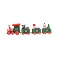 thumbnail image 6 of Green Christmas Wooden Mini Train Tabletop Ornament, 4-Car Connected Train Decor with Snowman Bear Figurines for Xmas Home Mantel & Table Decor, 6 of 6