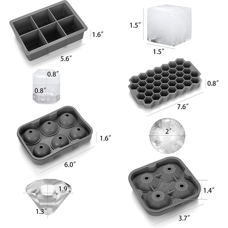 4 Cavity Whiskey Ice Cube Maker Mold Sphere Mould Kitchen Tool Silicone Ice  Ball Mold Ice Ball Ice Grid Round Ice Grid – the best products in the Joom  Geek online store