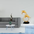 thumbnail image 2 of Estatua abstracta de delfín con llamas, figura moderna y realista, adorno de escritorio coleccionable para sala de estar, armario, oficina, mesa, chim, 2 of 8