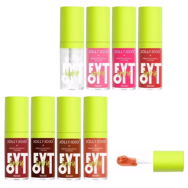 Fat oil de 8 colores, Lip gloss kit, Aceite mineral natural, Hidratante, No pegajoso, Lip oil plump adecuado para fiestas, compras, hidratación diaria