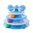 thumbnail image 1 of Cat Toy Roller 4-Level Turntable Cat Toy Balls With Three Colorful Balls Turntable Interactive Kitten Fun Mental Physical Exercise Puzzle Toys, 1 of 4