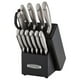 thumbnail image 1 of Juego de bloques de cuchillos Farberware autoafilables, 13 piezas, color negro, 1 of 9
