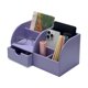 thumbnail image 1 of Unionbasic Organizador De Escritorio - Caja De Almacenamiento De Portabolígrafos De Escritorio De Cuero Multifuncional - Porta Tarjetas De Visita/Bolígrafo/Lápiz/Teléfono Móvil/Papelería Púrpura, 1 of 5