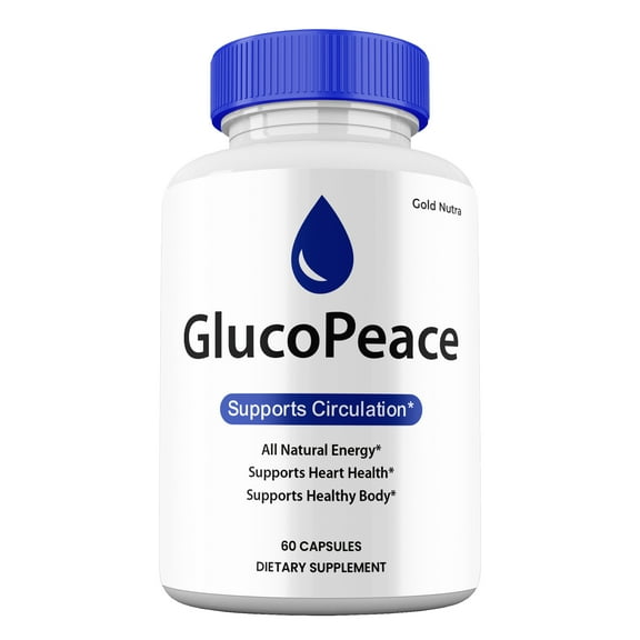 Gluco Peace Capsules, GlucoPeace Pills Glycogen Support Supplement Maximum Strength All Natural, 30 Day Supply (1 Pack)