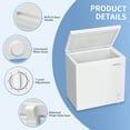 thumbnail image 6 of BANGSON 7.0 Cu.Ft Chest Freezer, Deep Freezer with Adjustable Thermostat, Top Open Door Freezer with Removable Basket, Quiet Operation, Ideal for Kitchen/Apartment/Office, 6 of 8