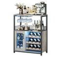 thumbnail image 6 of Yeshouse Wine Bar Cabinet, Liquor Cabinet with Detachable Wine Rack, Small Coffee Bar with Storage & Glass Holder, Mesh Door, Buffet Sideboard for Dining Room Kitchen Living Room, 6 of 7