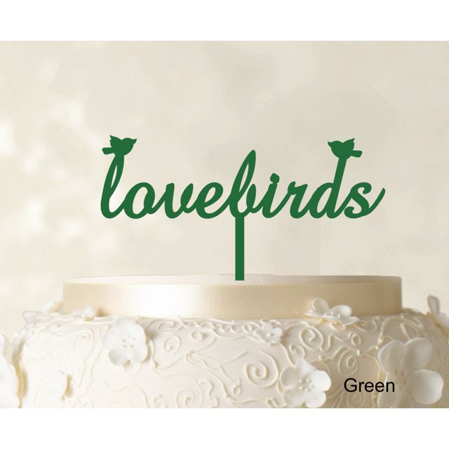 Love Birds Wedding Cake Topper Custom Cake Topper Color Option Available 6-7 Inches Wide