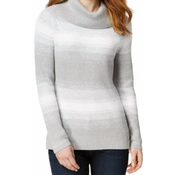 Tommy Hilfiger NEW Gray Women's Size Small S Striped Cowl Neck Sweater