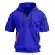 thumbnail image 5 of pstuiky camisetas de hombre, Camisa de verano de manga corta con capucha y cremallera con múltiples bolsillos para hombre camisas casuales para hombre m, 5 of 5