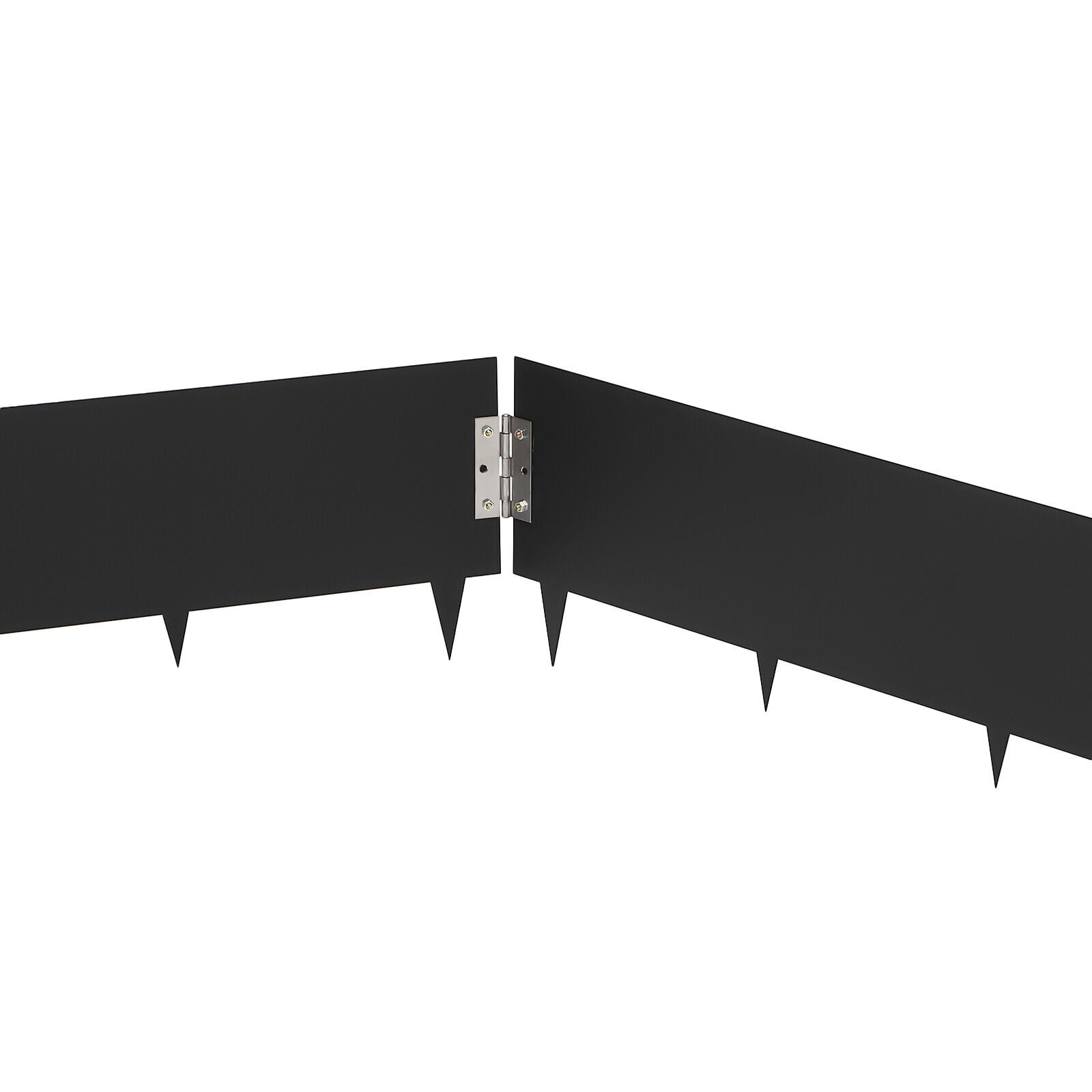 Fichiouy 6Pcs 19.5 ft Landscape Edging Garden Black Border Heavy Duty Steel Lawn Metal Border Decorative Garden Fence H8.4"