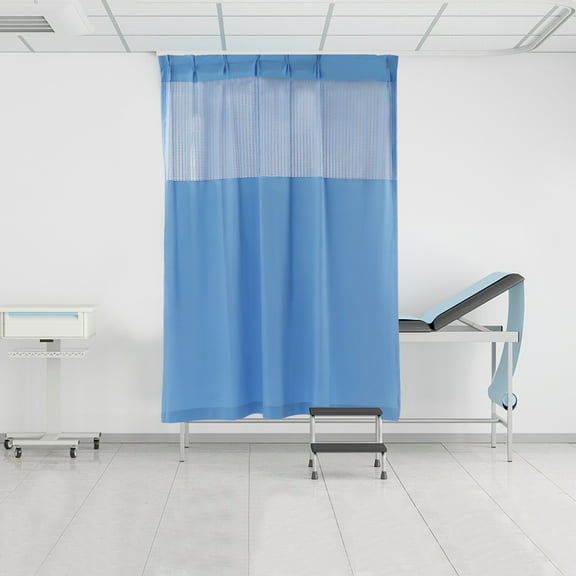 7ft x 8ft Hospital Curtain Room Divider, Curtain with Flat Hooks Basement Divider,Privacy Medical Curtain Clinic Curtain