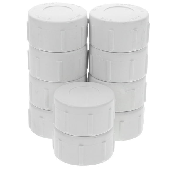 10 Pcs Removable Making PVC Pipe Cap 1-1/4'' White