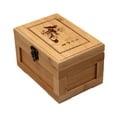 thumbnail image 1 of Caja de joyería de madera de bambú con tapa con bisagras, caja de baratija vacía, rústico para decoraciones del hogar para mujeres y, 1 of 9