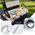 thumbnail image 5 of Golf Cart Seat Covers for 2 Seater,Green Orange Pumpkins Fall Microfiber Cart Seat Towel Blanket,Botanical Thanksgiving Retro Absorbent NonSlip Bench Seats Protector for Golf Course 51"x31", 5 of 9