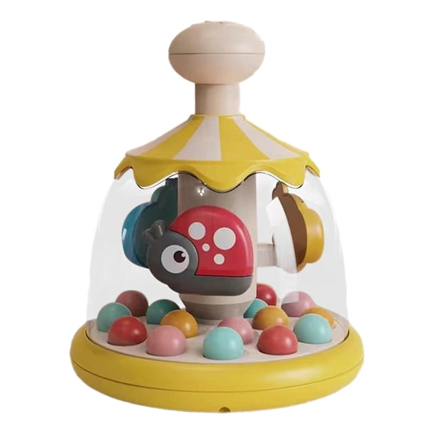 Juguetes de Prensa para Bebés, Regalos de Cumpleaños Montessori, Juguetes Educativos Portátiles Ligeros, Juguetes de Actividad Sensorial para Niños, Amarillo