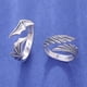 thumbnail image 4 of 2 anillos ajustables de alas de murciélago con forma de ala en ángulo, abiertos, vintage, para decoración., 4 of 6