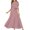 Pink, variant on Qiopertar Women's Polka Dot Bandage Maxi Dress Short Sleeve Round Neck Beach Vacation Casual Long Ankle-Length Printed Sundress, Pink M